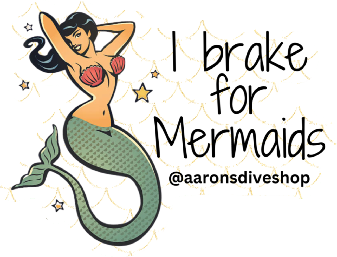 Brake for Mermaids Sticker