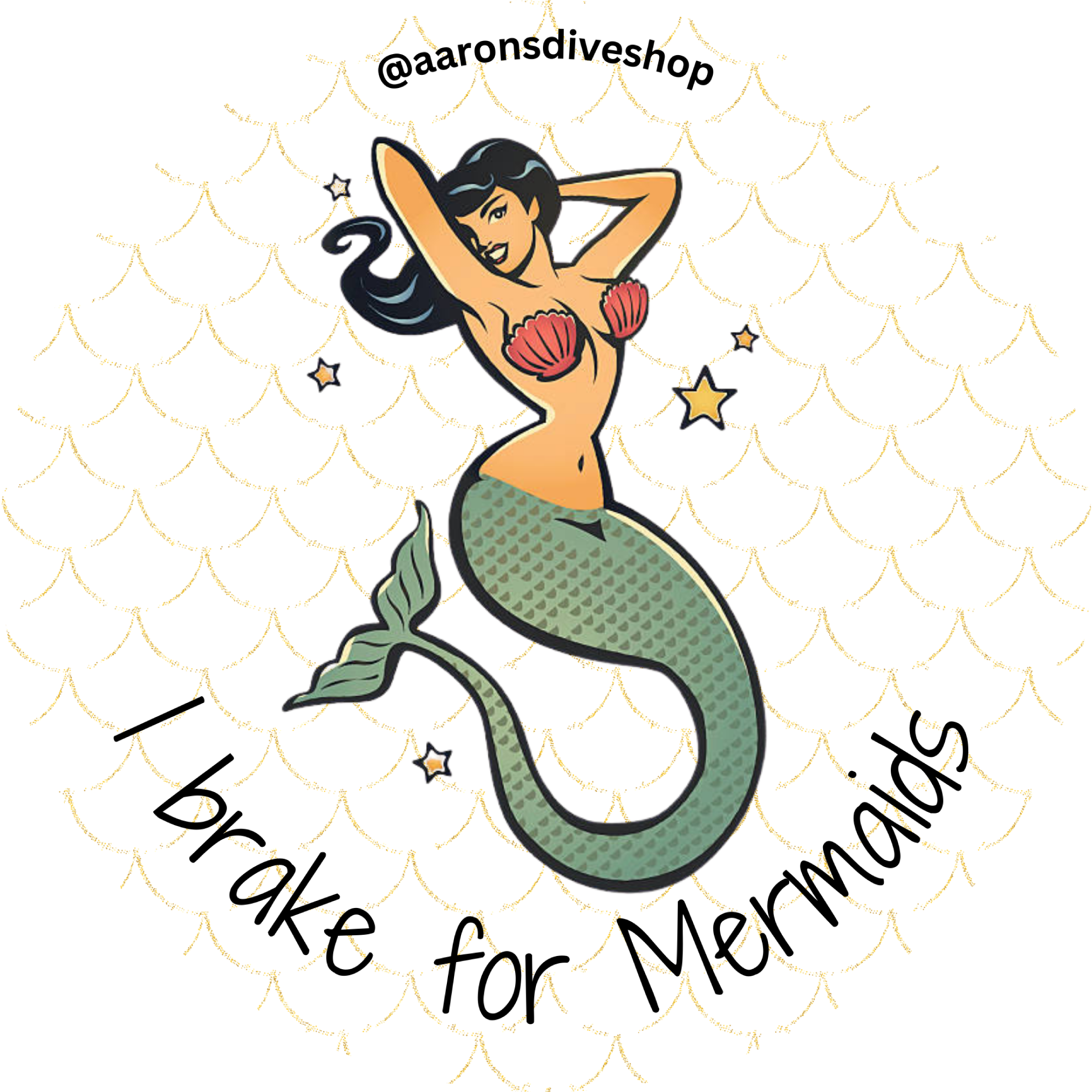 I Brake for Mermaids Bumper Sticker