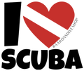 I ❤️ Scuba Sticker