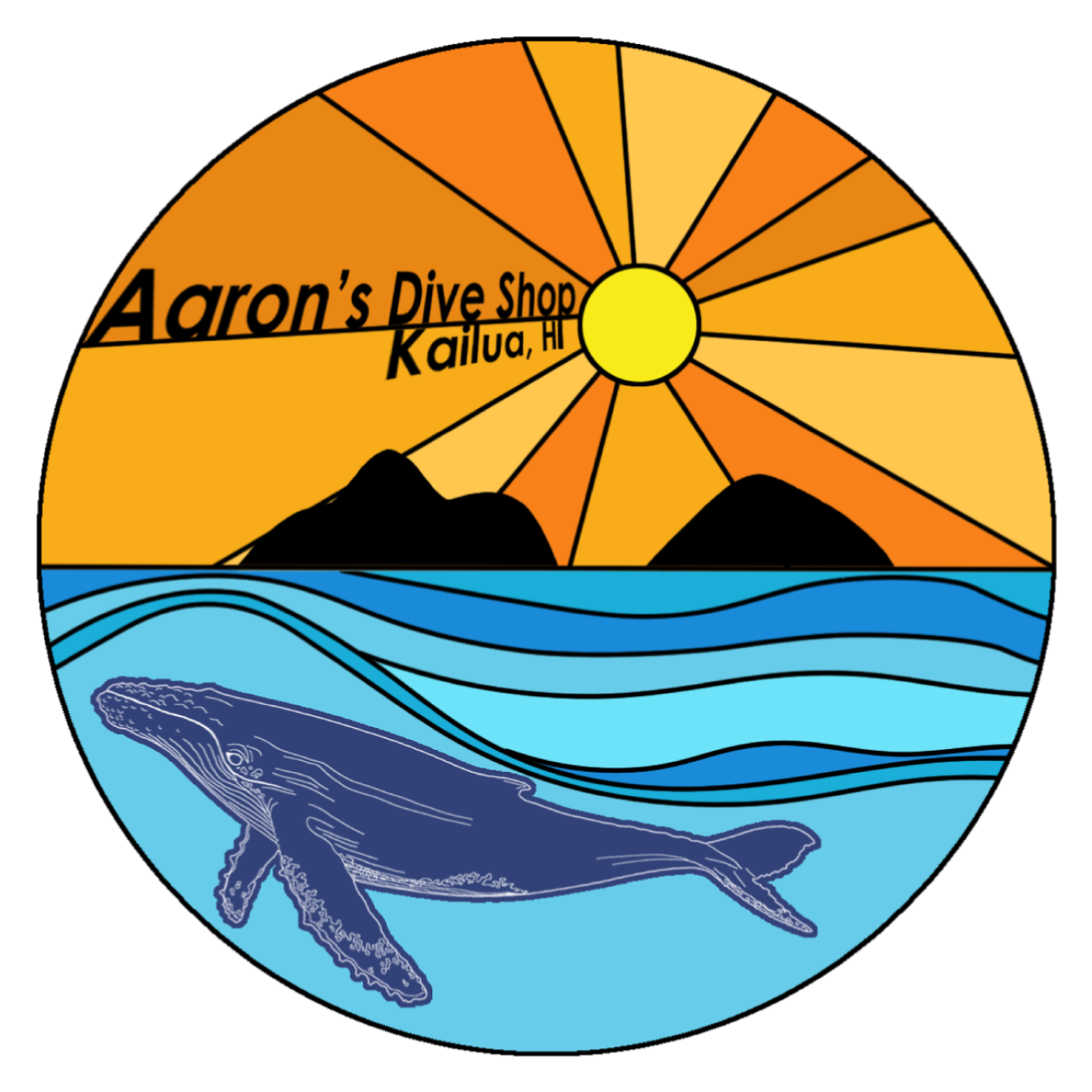 Round Humpback Sticker