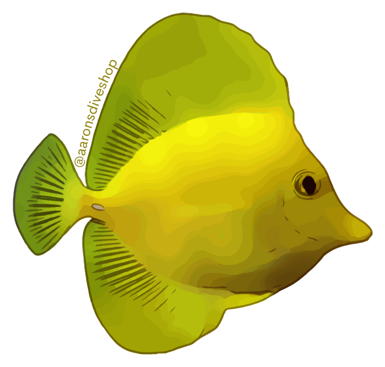 Yellow Tang Sticker
